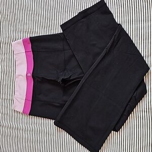 Lululemon Flare Leggings, Size 2, Black with Multicolored Band
